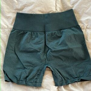 Women's Green High-Waisted Shorts